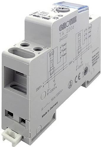 Grohe Treppenlicht-Zeitschalter TA 220d für Hutschiene, 230V, Weiß/Braun - Bild 1