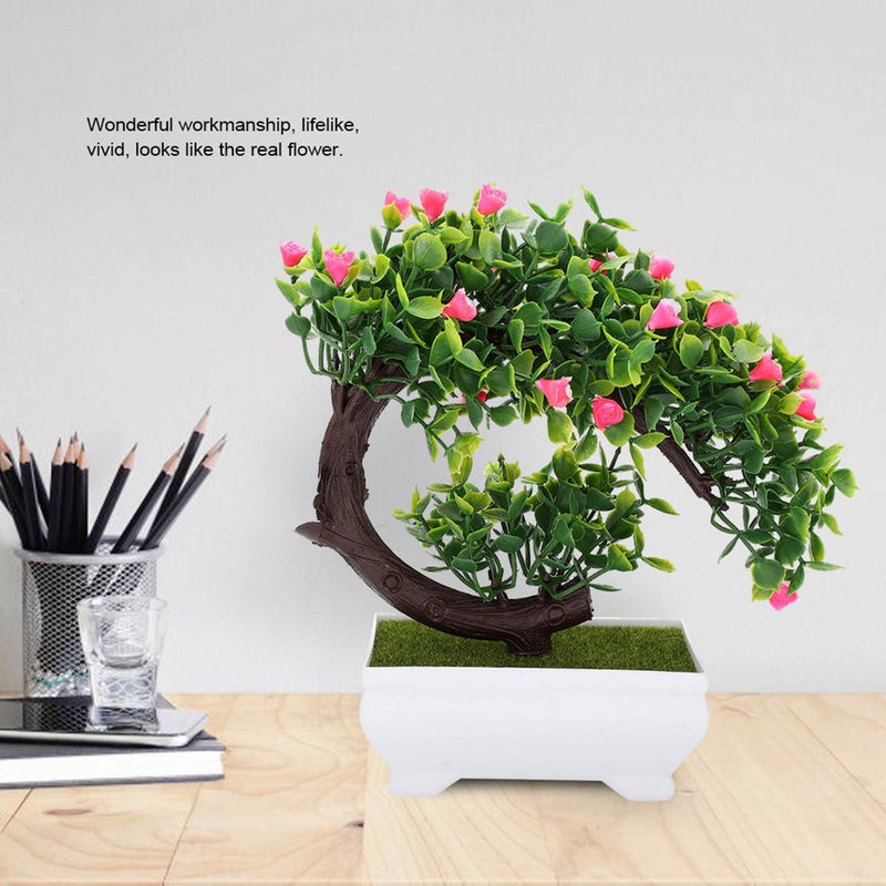 Künstlicher Bonsai von TOMTOP JMS als Topfpflanze zur Dekoration für dein Zuhause oder Büro in Mehrfarbig (Lila, Gelb, Rosa, Grün) - Bild 6
