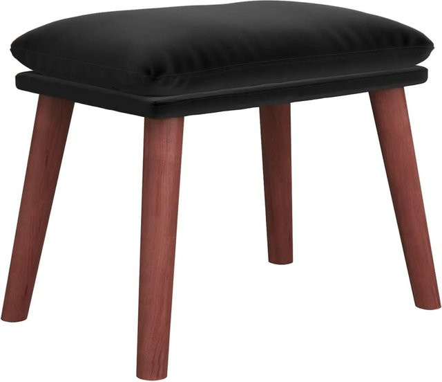 vidaXL Fußhocker Schwarz Samt B/T/H: 45 x 29,5 x 39 cm - Bild 1