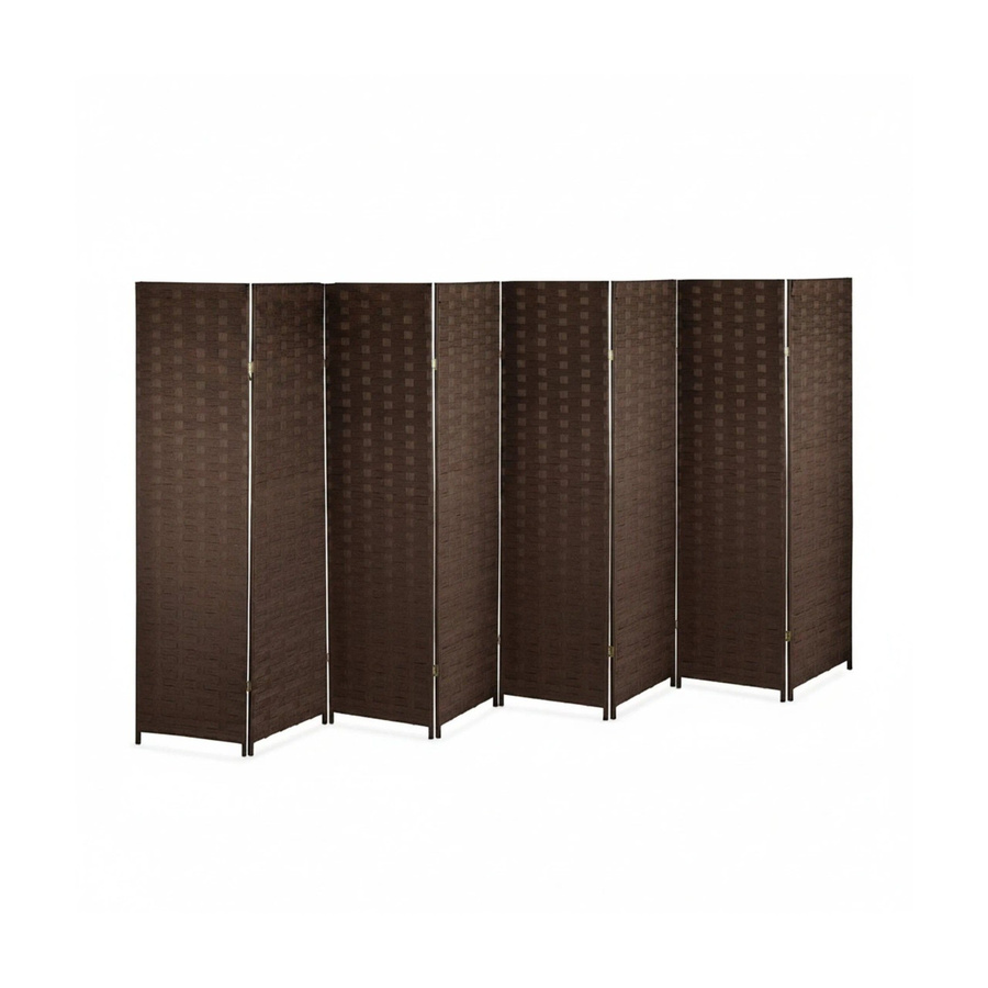Relaxdays Paravent aus Holz in Braun, 8-teilig faltbar, B/H: 320 x 170 cm, Tiefe: 2 cm - Bild 2