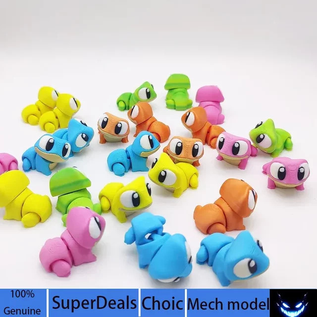 Bandai Froschfiguren, 3D-gedruckt, bewegliche Gelenke, grün - Bild 1