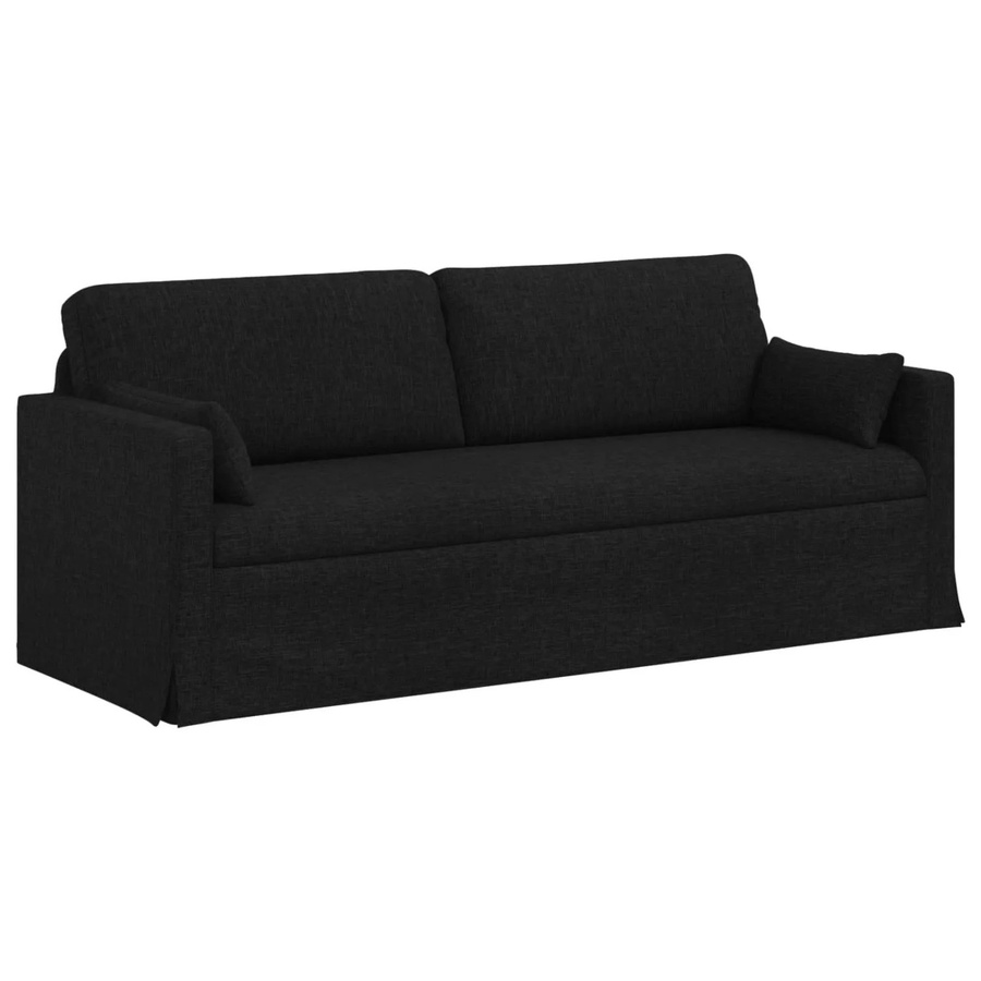 vidaXL Sofa Schwarz mit Stoffbezug und Metallrahmen B/T/H: 198 x 78 x 80 cm - Bild 2