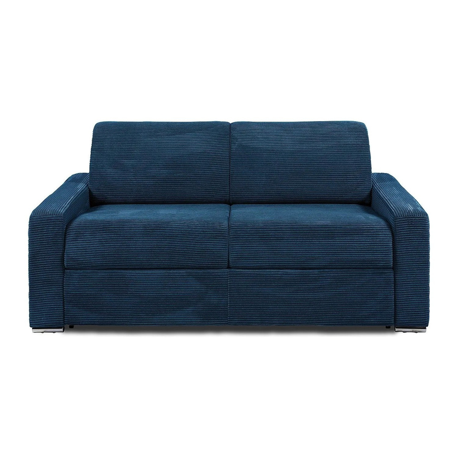 Vente-unique Schlafsofa Calito Blau Click-Clack mit Polsterung für das Wohnzimmer - Bild 2