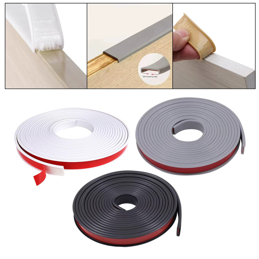 Selbstklebende U-Form Furnierkante in Schwarz für Möbel und Tischkanten, Dicke: 18 mm - Bild 2