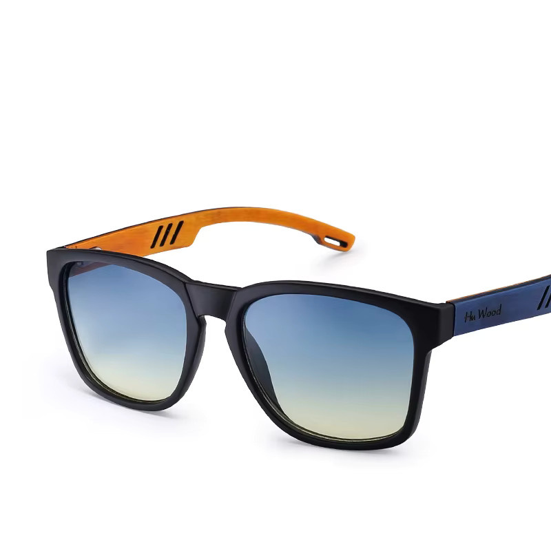 HU WOOD Sonnenbrille, Vollrand, Square, Schwarz, Herren - Bild 3