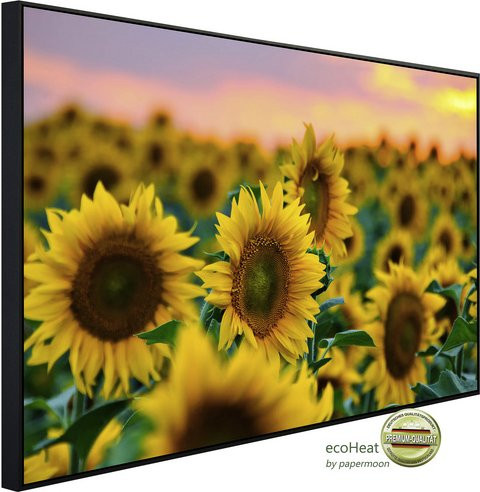 papermoon Infrarotheizung EcoHeat Feld der Sonnenblumen mit Matt-Effekt in Bunt, App-Steuerung und Überhitzungsschutz - Bild 1