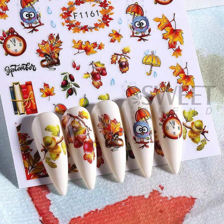 SWEET TREND Nagelaufkleber Herbst Winter Serie, 10 Stück - Bild 5