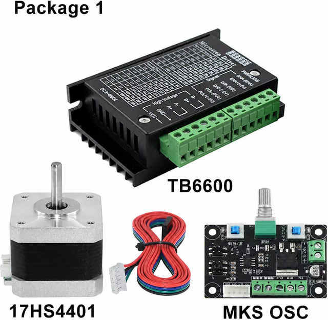 Usongshine Nema17 Schrittmotortreiber-Set mit 17HS4401, TB6600 und MKS OSC für CNC-Graveur-Schiebetische mit einstellbarer Vorwärts- und Rückwärtsgeschwindigkeit - Bild 1