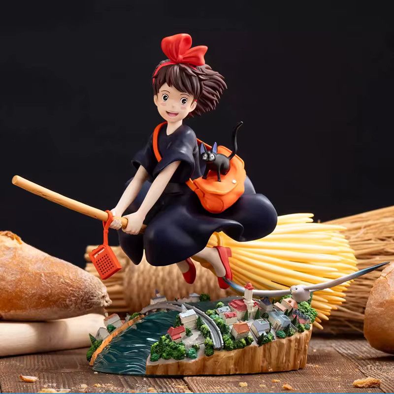 Bandai Kiki's Delivery Service Anime Figur Kleine Hexe Kiki mit Besenstiel, Multicolor, Höhe: 15 cm - Bild 2