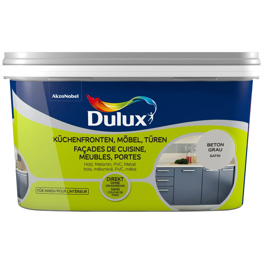 Dulux Fresh Up Lack für Küchenfronten, Möbel und Türen in Beton-Grau, Satin-Finish, wasserbasiert und deckend - Bild 2