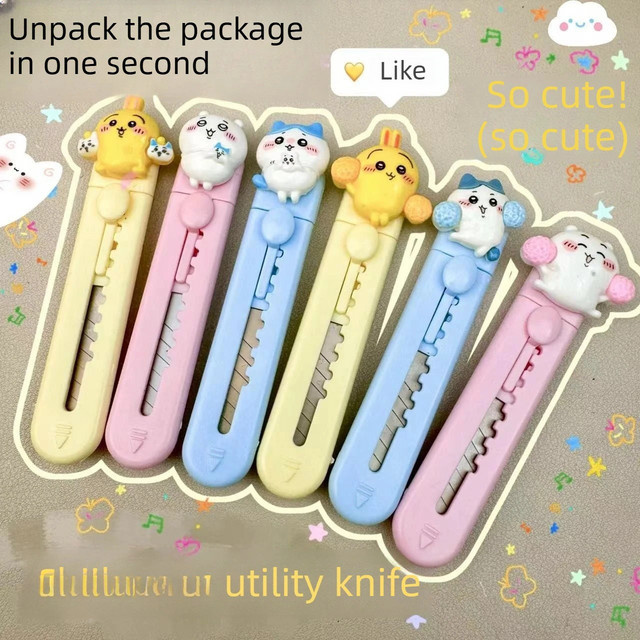 Jiyi Universalmesser mit niedlichem Cartoon-Design für Bastelarbeiten und zum Paketöffnen - Bild 1