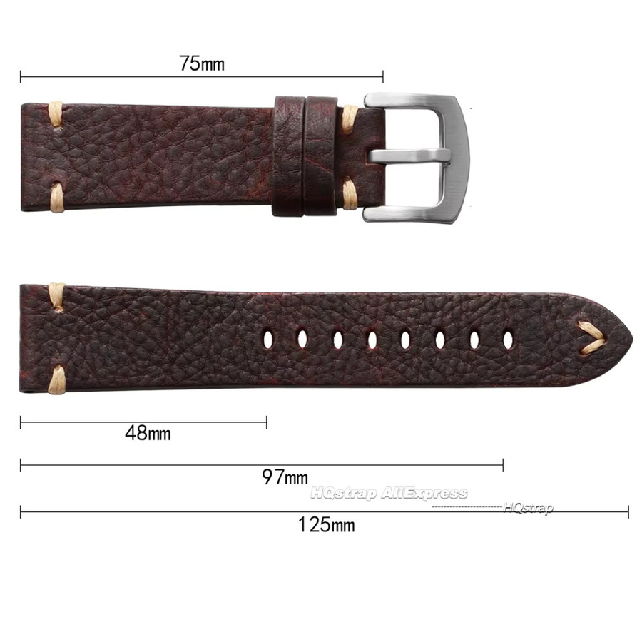 HQstrap Uhrenarmband Rindsleder, Vintage, Unisex - Bild 5