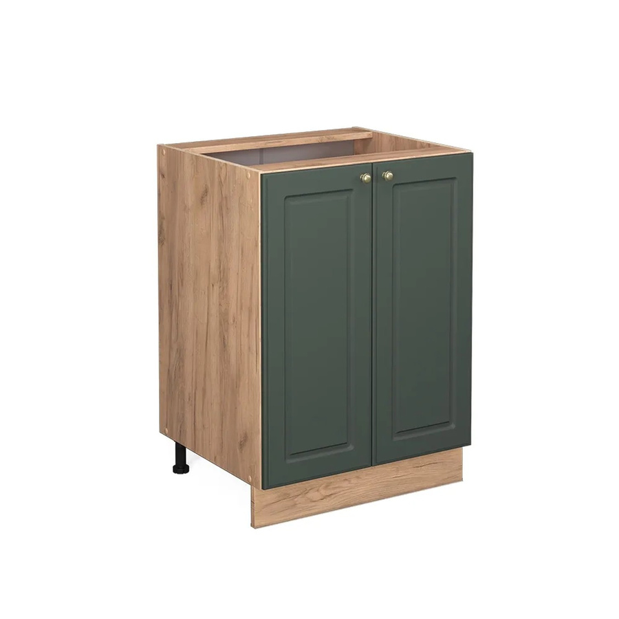 Vicco Küchenunterschrank Fame-Line Landhaus Eiche Grün-Gold mit Softclose-Scharnieren und Einlegeboden Breite: 60 cm, Höhe: 82 cm, Tiefe: 51,6 cm - Bild 2