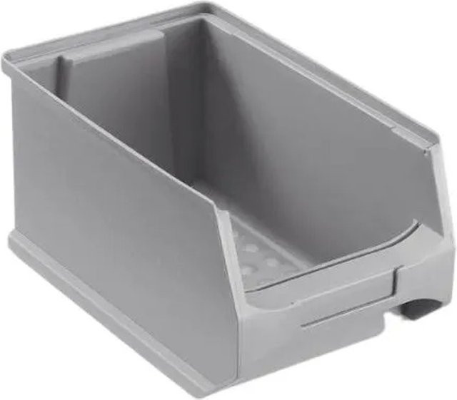 PROREGAL Sichtlagerbox Grau, Sortierbehälter mit Griffen und Stapelfunktion, Volumen: 2,8 Liter, B/T/H: 12,5 x 14,5 x 23,5 cm - Bild 1