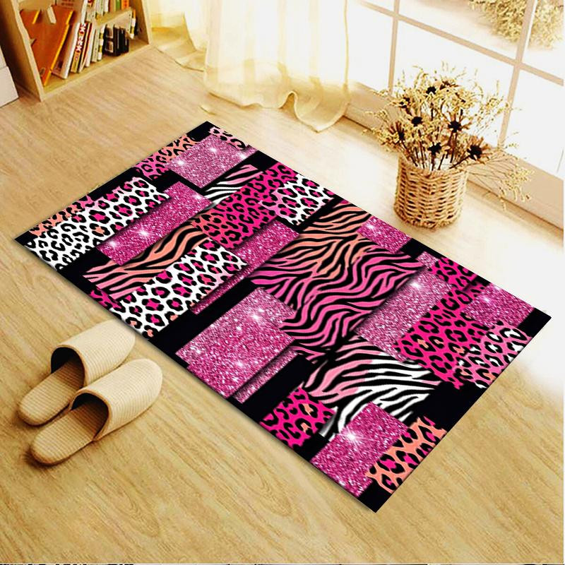 On My Love Home Y2K Teppich mit Leopardenmuster in Multicolour, rutschfest und waschbar, B/T: 60 x 40 cm - Bild 2