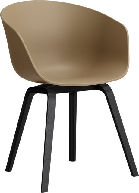 HAY About A Chair AAC 22 mit Armlehnen in Braun aus Polypropylen und Holz mit mattem Finish - Bild 1
