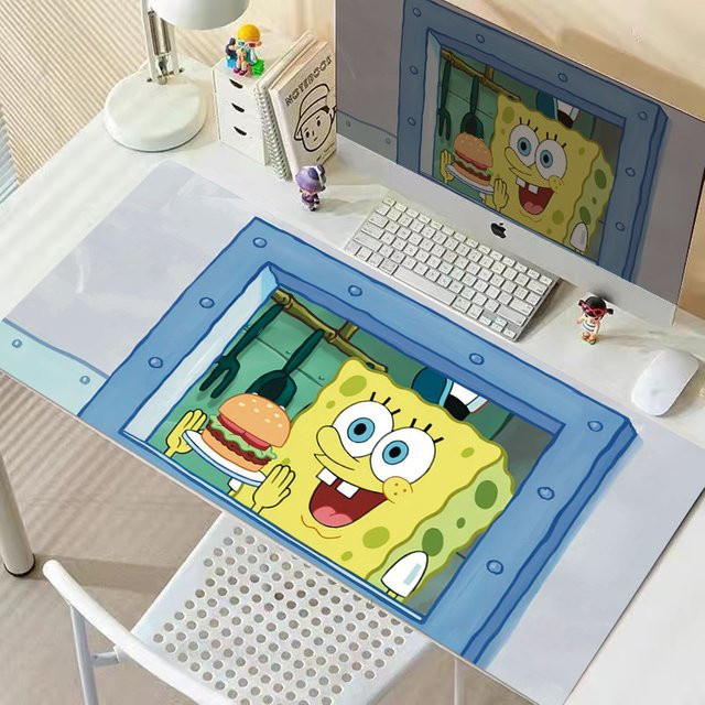Potdemiel Mauspad SpongeBob Schwammkopf und Patrick Star Cartoon Schreibtischunterlage Multicolour - Bild 1