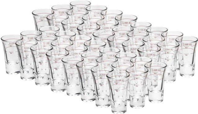 Van Well Shot Glass Set Dublino Transparent, 48er Set, geeicht mit 2 cl und 4 cl - Bild 1
