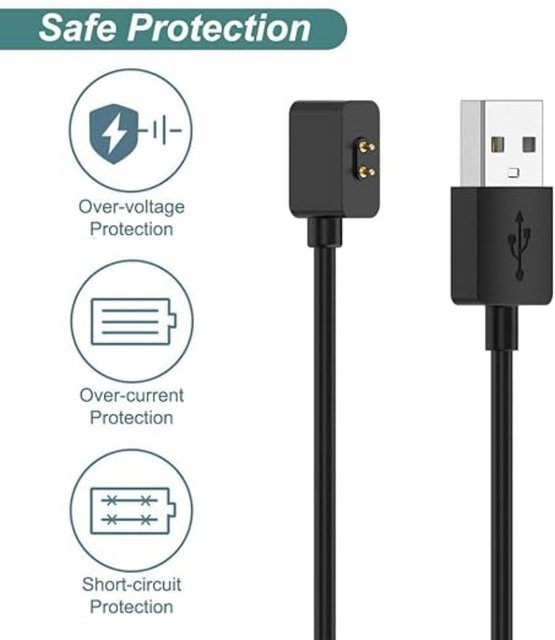 Indekos Ladegerät für Xiaomi Mi Band 10/9/8/8Pro/9Pro/8Active/9Active und Redmi Band 2/Watch 3 Active/4/5/5Active/5Lite Ladekabel in Schwarz oder Weiß - Bild 1