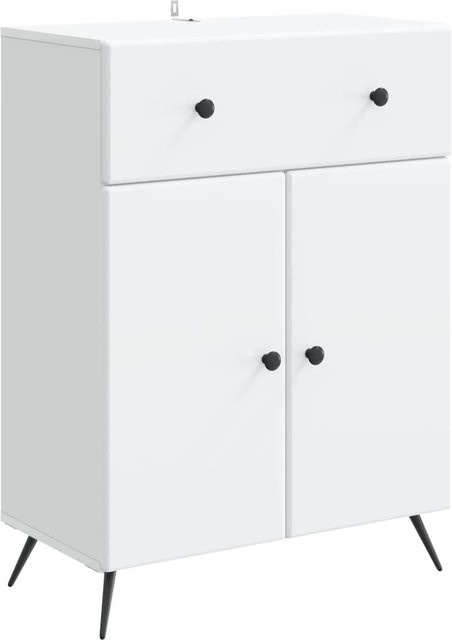 vidaXL Sideboard mit Schubladen in Weiß, modernes Design aus Holzwerkstoff, B/T/H: 66 x 34,5 x 90 cm - Bild 1
