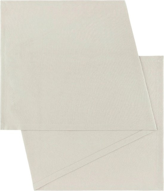 Mömax Tischläufer Steffi Uni Taupe aus Baumwolle B: 45 cm, L: 150 cm - Bild 1
