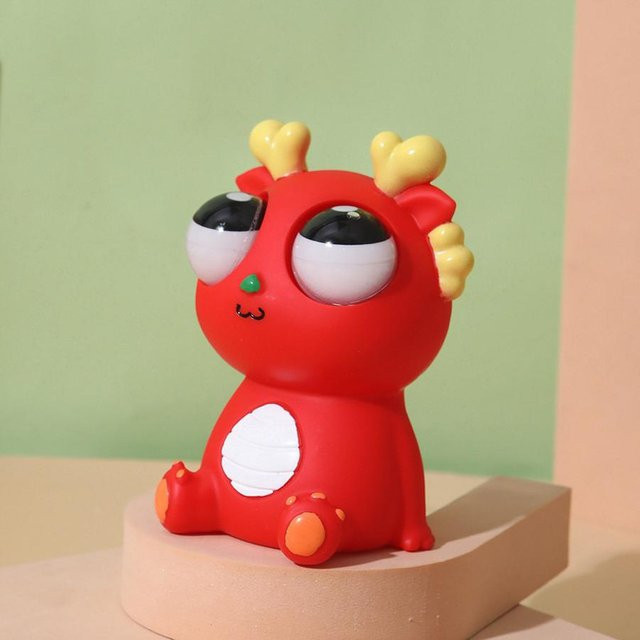 Yiran toy Drachen Fidget Spielzeug Pop-Out Augen, rot - Bild 1