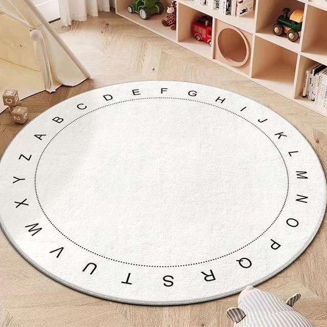 Runder Kinderteppich mit Buchstaben von Lodestar, bunter Anti-Rutsch-Teppich aus Polyester für Kinderzimmer und Wohnzimmer, Durchmesser: 40 cm - Bild 1