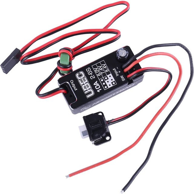 Hobbywing UBEC V2 Wasserdichtes Hochspannungs-Reglermodul für RC-Autos, 10A/5A, Schwarz, unterstützt 2-6S (6V, 7.4V, 8.4V) - Bild 1