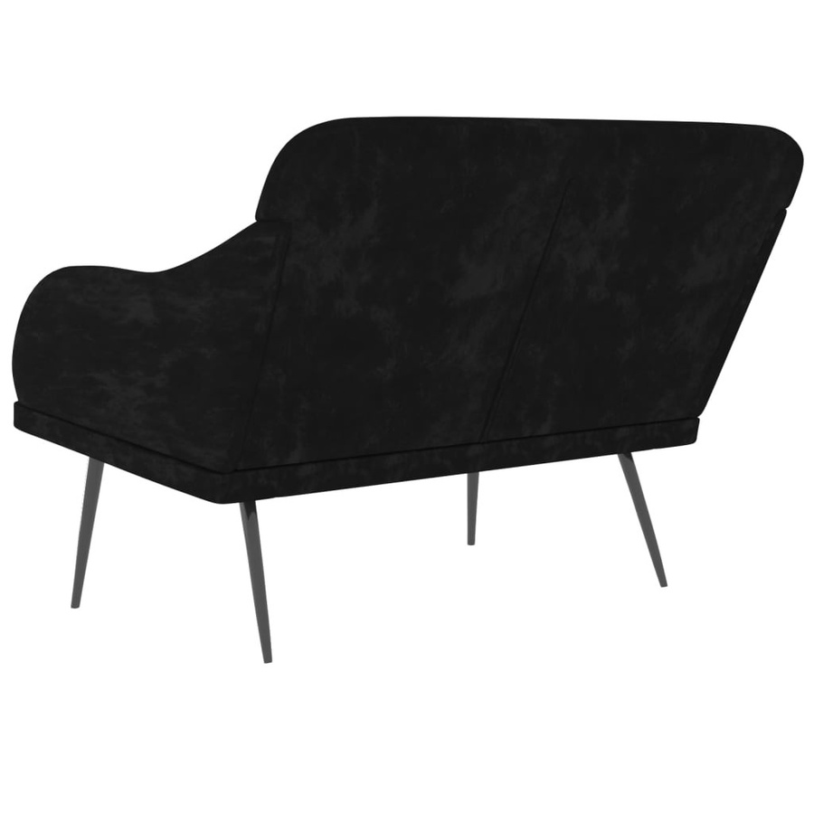 vidaXL Sitzbank aus Samt in Schwarz, B/T/H: 110 x 55 x 80 cm - Bild 5