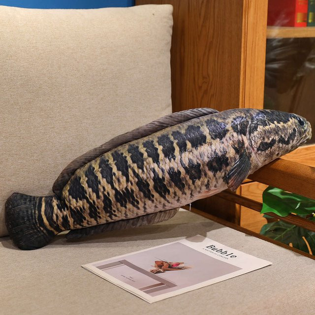 Simuliertes Fischkissen Wels Schlangenkopf, Plüschpuppe, 40cm, ab 14 Jahren - Bild 1