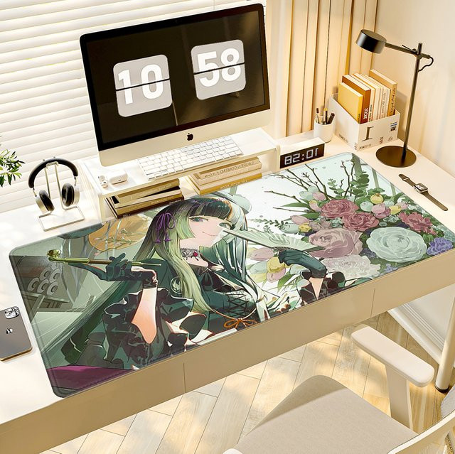 HYBXAXC Anime Mauspad Hololive Juufuutei Raden Multicolour rutschfestes Gaming Mauspad für PC und Tastatur - Bild 1