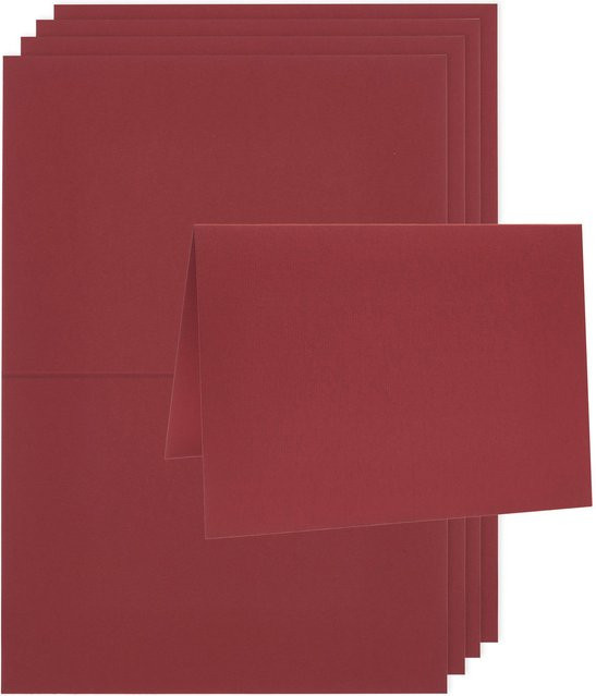 Rico Design Paper Poetry Luxury Karten A6 Weinrot - Bild 1