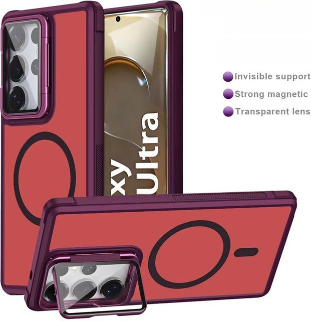 Unsichtbare Kamera-Schutzhülle für Samsung Galaxy S26 S25 S24 S23 S21 FE S20 FE Ultra Plus in Rot - Bild 1