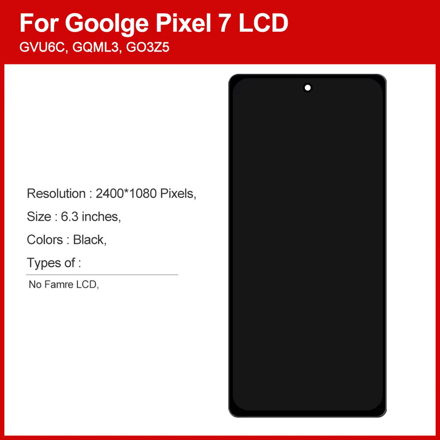 Google Pixel 7 AMOLED LCD Display Ersatz mit Touch Screen Digitizer Montage in Schwarz, 6,3 Zoll - Bild 2