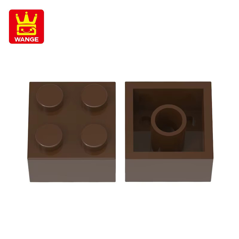 Wange 3003 Baustein-Set Grün, 77 Stück 2x2 Hohe 4-Loch Steine für DIY Kreativ-Montage aus Kunststoff - Bild 3