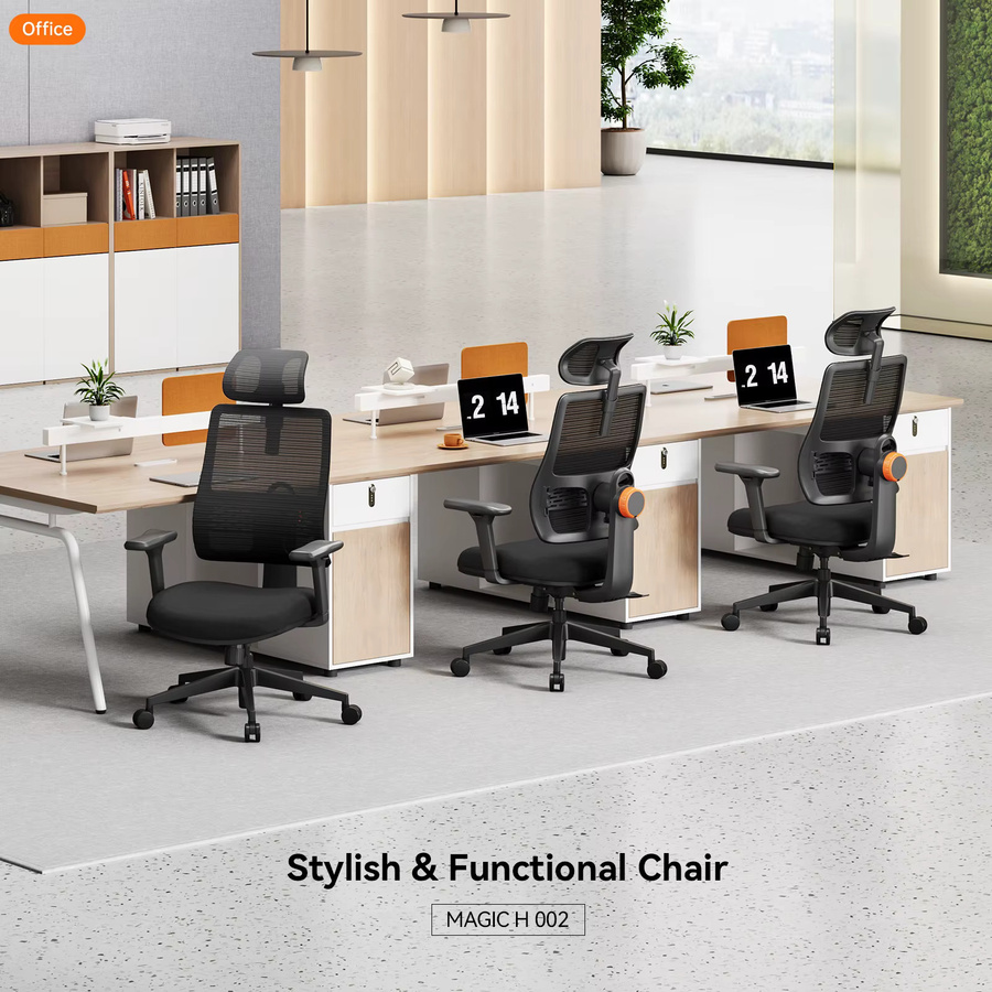NEWTRAL Ergonomischer Bürostuhl in Schwarz mit verstellbarer Kopfstütze, Sitztiefe und adaptiver Lendenwirbelstütze - Bild 5