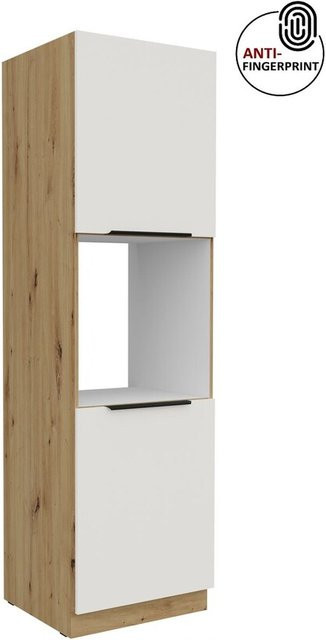 Küchen Hochschrank ARIA Weiß ultra matt Anti Fingerprint Breite: 60 cm - Bild 1