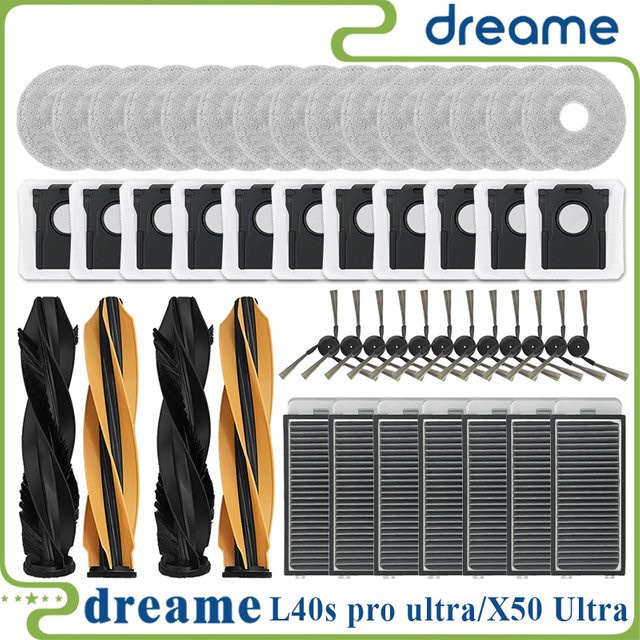 Dreame Ersatzteil-Set für X50 Ultra, X50 Master, L50 Pro Ultra und L40S Pro Ultra mit Hauptbürste, Filter, Mopp-Tuch und Staubbeuteln in Multicolour - Bild 1