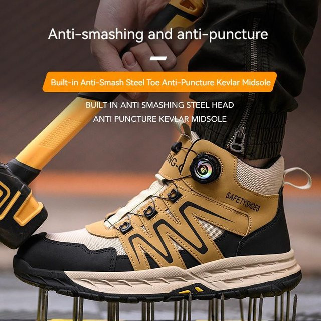 Avant-garde Sicherheitsschuhe für Herren als Arbeitsstiefel in Gelb, pannensicher und bruchsicher für die Industrie - Bild 1