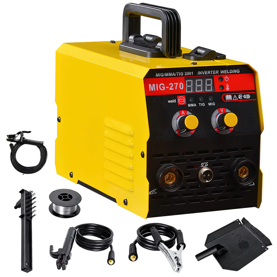 Avehrit 3-in-1 Elektroschweißgerät 250A, tragbares MMA IGBT Inverter-Schweißgerät mit Vollkupfermotor in Gelb - Bild 7