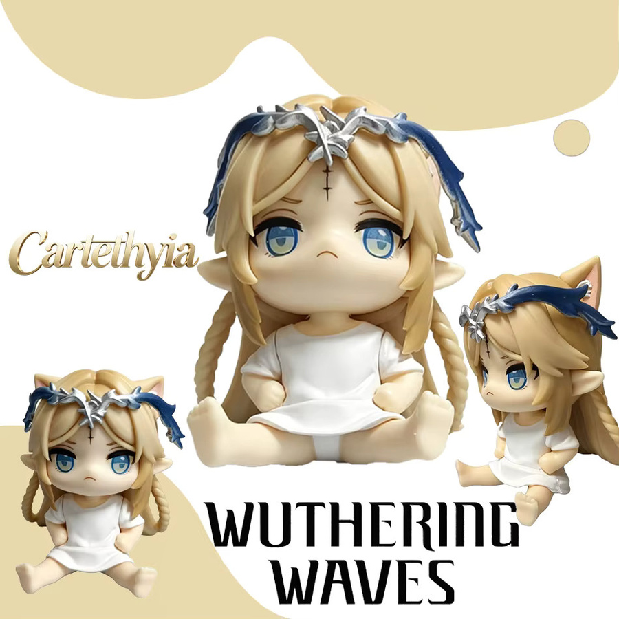 Bandai Wuthering Waves Kawaii Cartethyia Chibi Figur, Weißer Pyjama, ab 6 Jahren - Bild 3