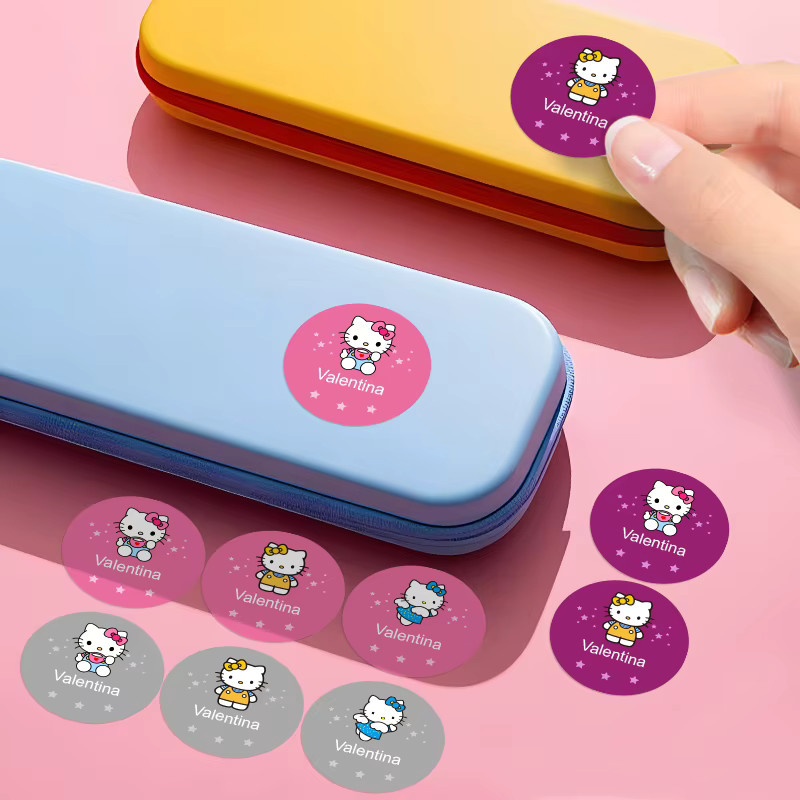 Personalisierte Hello Kitty Namensaufkleber in Multicolour für Kunstbedarf und Kreativwerkzeuge - Bild 1