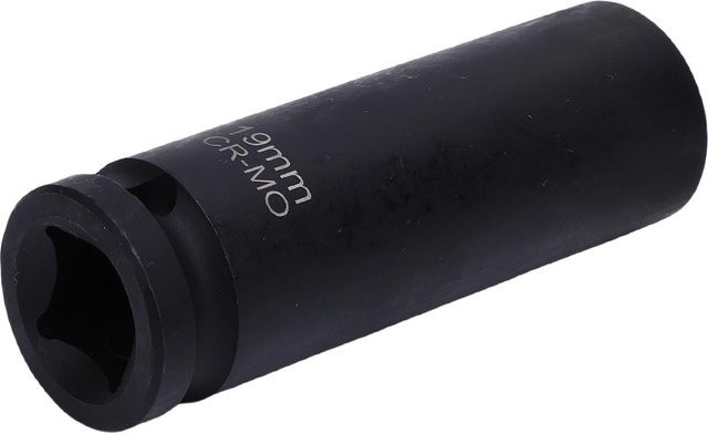Kkmoon Dünnwandige Schlagnuss 19mm mit 1/2 Zoll Antrieb, 6-Punkt aus Chrome-Molybdän-Stahl, Schwarz - Bild 1
