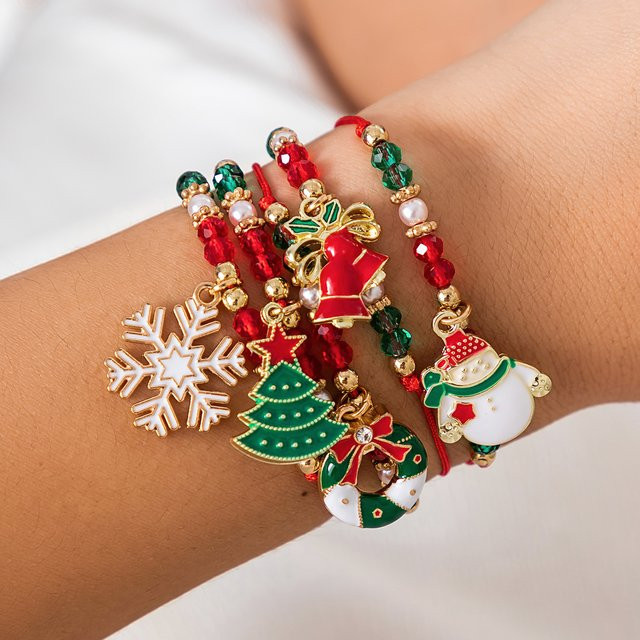 KunJoe Armband, Schneeflocke, Baum, Kristall, Perlen, Damen - Bild 1