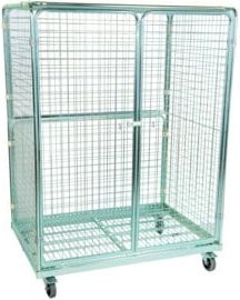 HMH Stahlrollbehälter ADB 1600 in Silber, 5-seitig, B/T/H: 95 x 135 x 100 cm - Bild 1