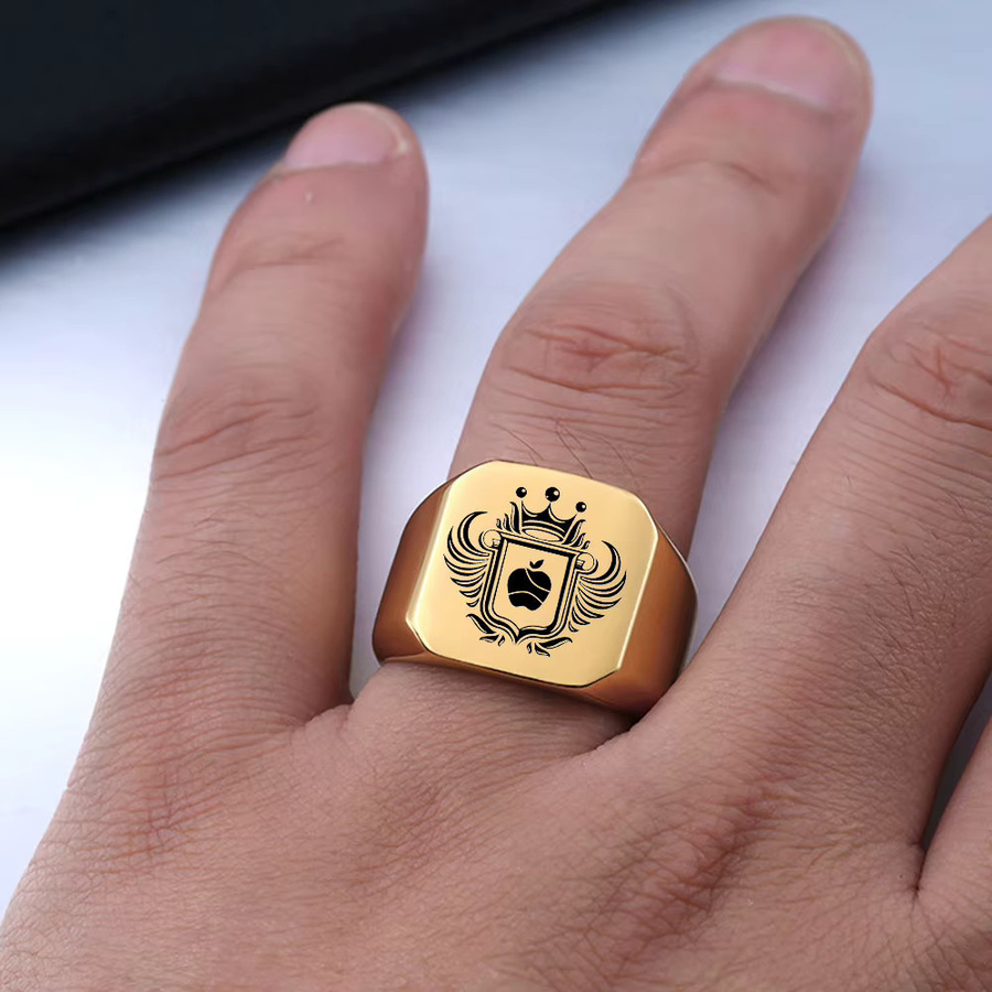 VQYSKO Ring Edelstahl, personalisiert, 18mm - Bild 2