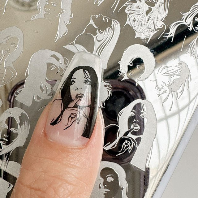 XMQ Stempelplatte Nail Art Vorlagen, Unisex - Bild 1