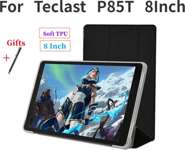 Schutzhülle für Teclast P85T 8-Zoll-Tablet in Grau aus PU-Leder mit Ständerfunktion - Bild 1