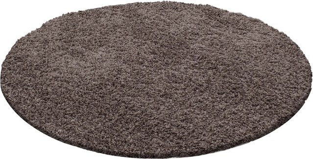 Ayyildiz Hochflorteppich Life 1500 in Taupe, runder Shaggy-Teppich, Durchmesser: 80 cm - Bild 1