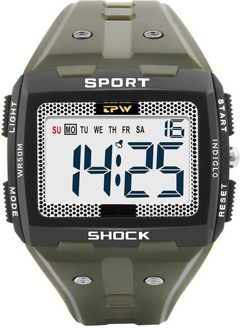 Your Fashion Digitaluhr für Herren, wasserdichte Outdoor Sportuhr mit LED-Display und Schwimmarmband, grau - Bild 1